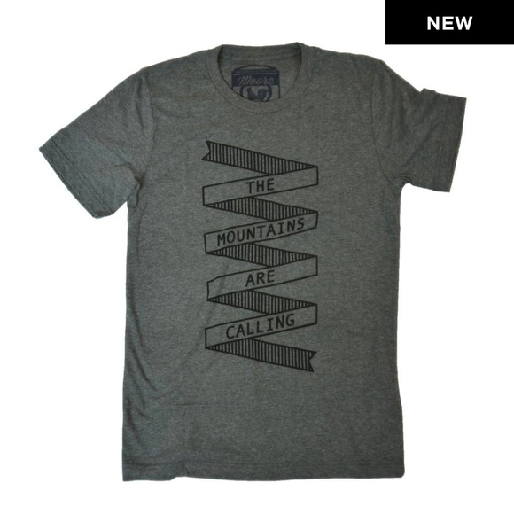 NEW The Mountains Tee - Grey - Sizes S to XXL - Picture 1 of 2
